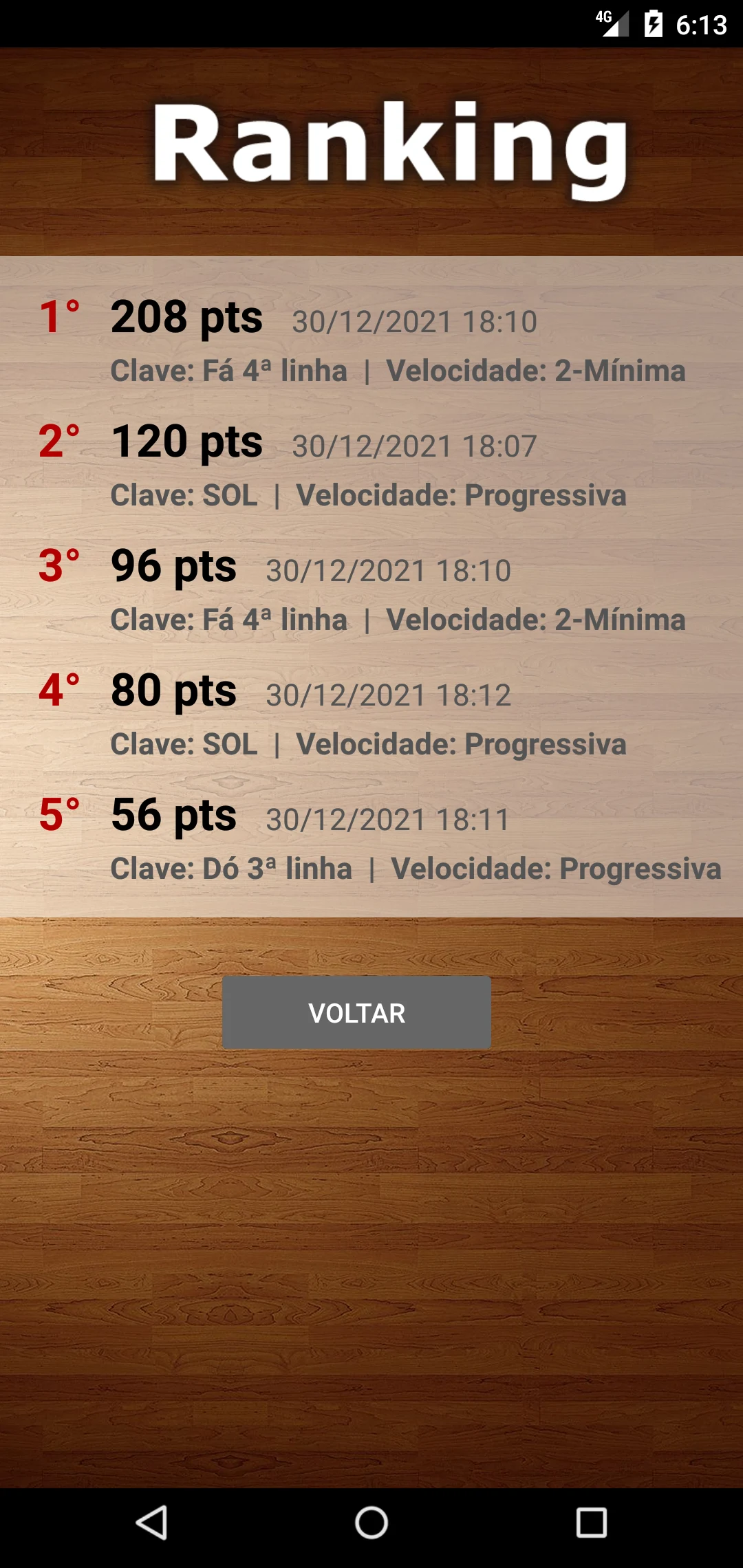 Leitura de Partitura - Jogo screenshot