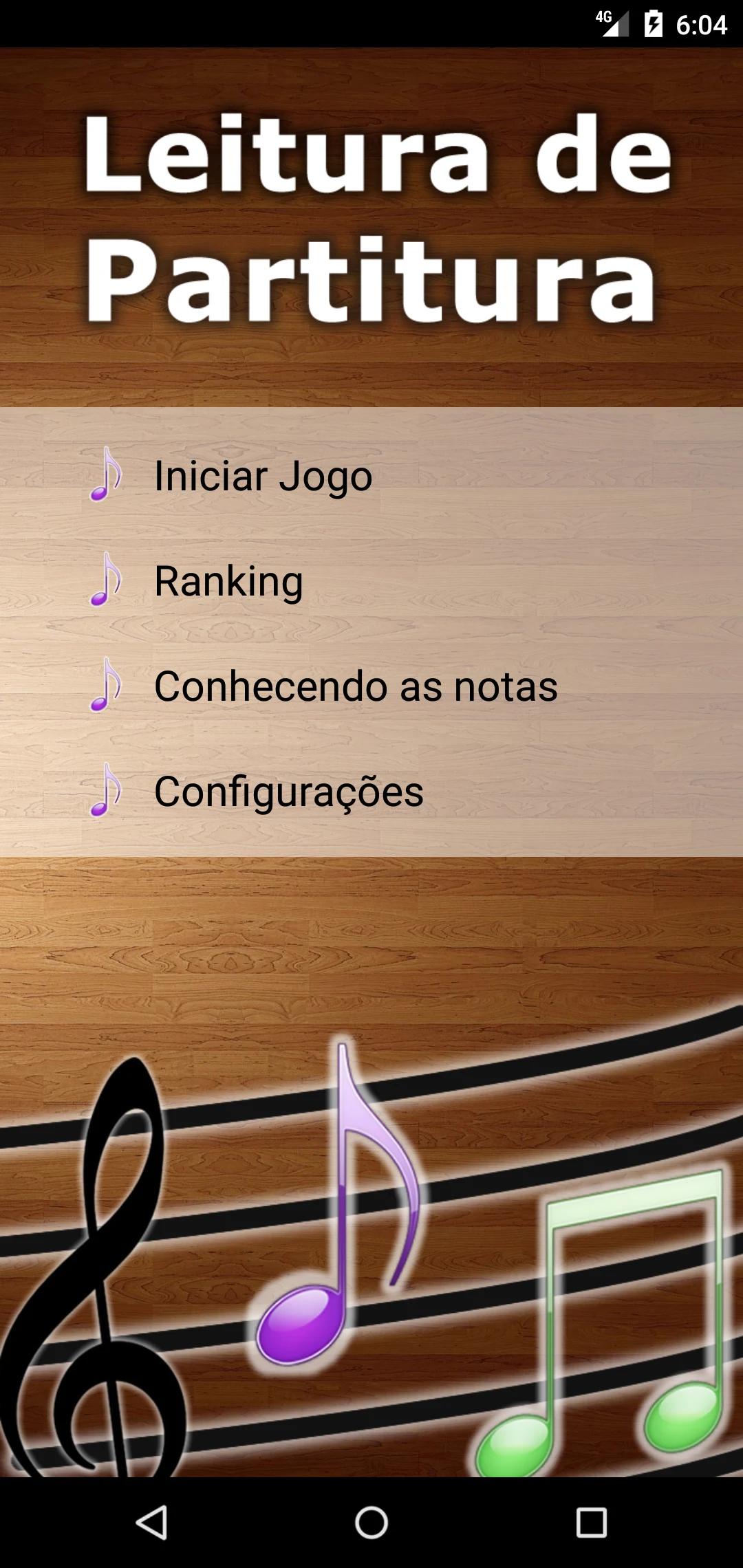 Leitura de Partitura - Jogo screenshot